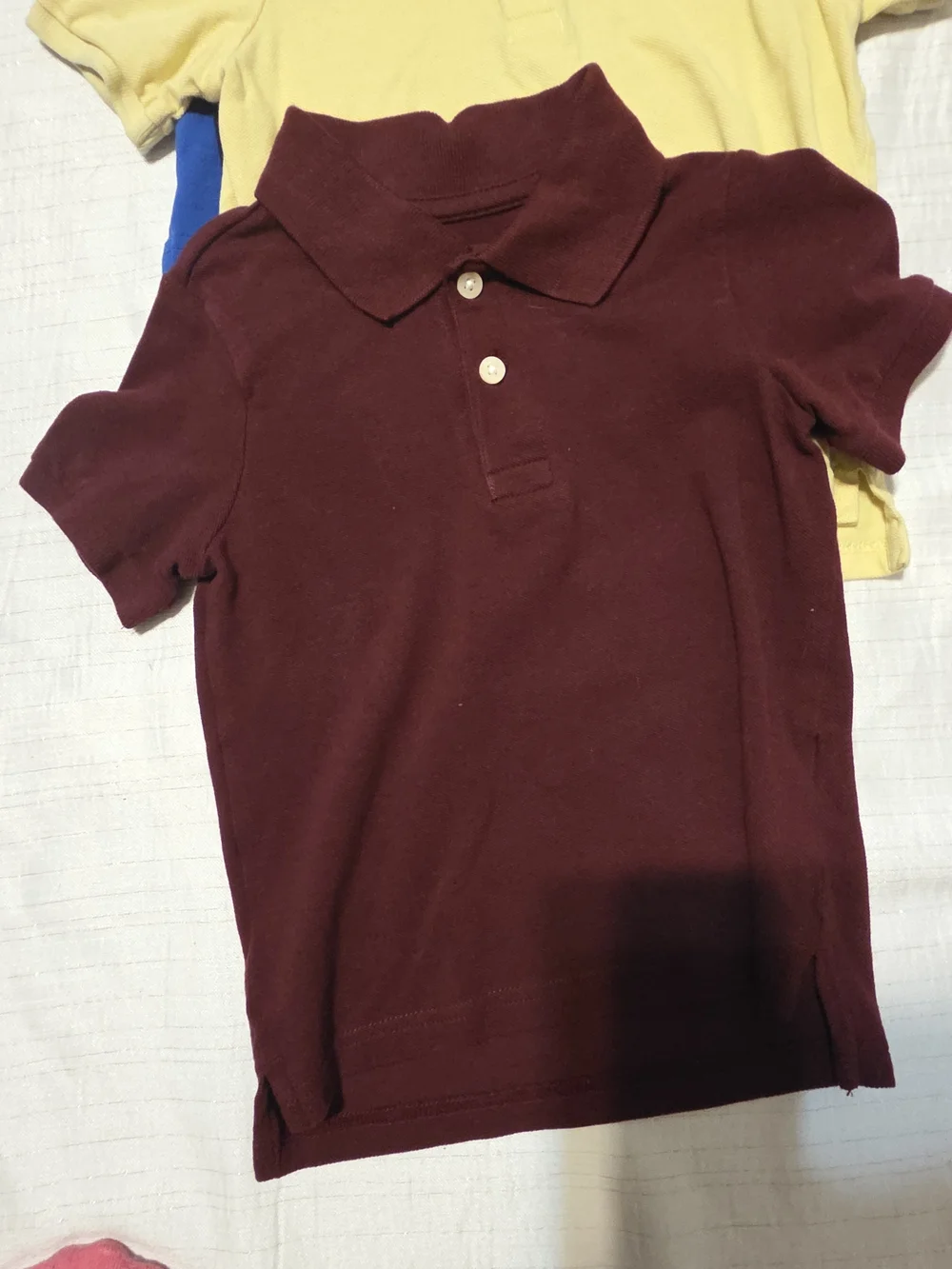 Boys 4T Polo Shirt Pack - Gray, Maroon, Yellow, Black, Blue